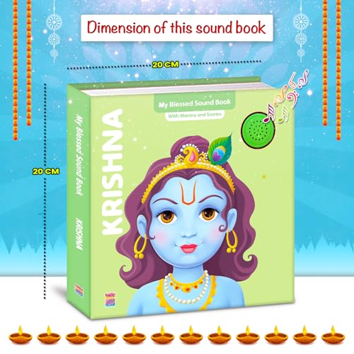 Image of Krishna Mantra Sound and Story Book for Kids ; India's First Mythology Shloka and Mantras Sound Book to Teach Indian Culture, Values Devotional