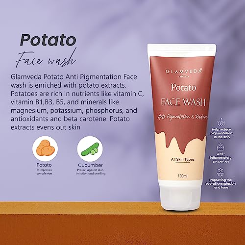 Image of Glamveda Glycolic & Salicylic Acid And Potato Anti Pigmentation Face Wash (200ml) | For Reduces Dark Spots & Blemishes Tanning | For Men & Women | All Skin Types