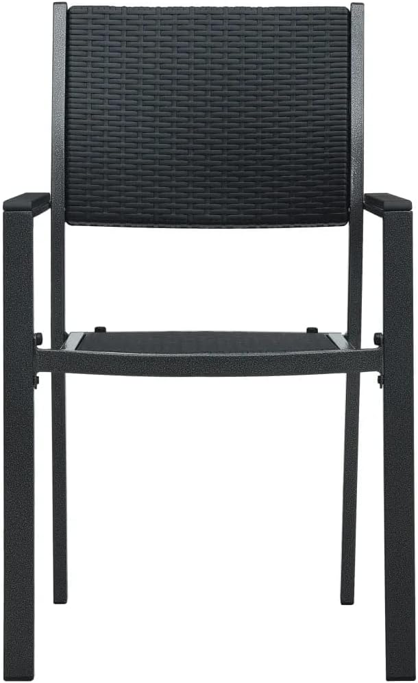 7 Piece Patio Dining Set,Patio Decor,Backyard Decor,Conversation Furniture,Patio Furniture Set,Casual Table Chairs,Perfect for Patio, Garden, Porch,Family Room,Sitting Area, Black