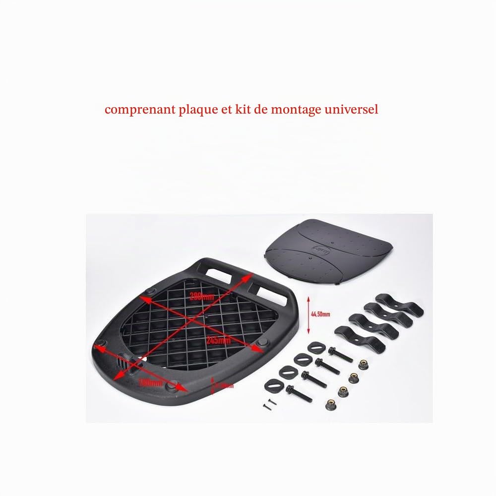 Compatible avec Aprilia SXR 50 B29NT2 Valise Tech Top Case+Plaque GIVI pour 1 Casque INTÉGRAL OU Jet Inserts Transparents Moto Scooter avec Porte-Bagages ARRIÈRE