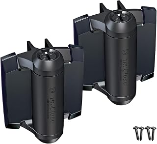D&D Technologies TCA1L2S3BTS TruClose Regular Duty Gate Hinges, Self Closing Gate Hinges for Metal Gates up to 66 Pounds, with Alignment Legs, for Square Gate Frame and Post, Black, 2 Count