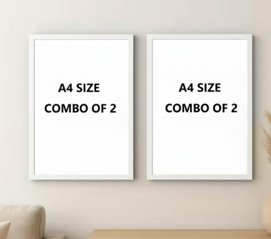 White Photo Frame A4 Size, 8x12 Inch, Wooden Frame with Glass, Vertical and Horizontal Hanging, Combo Pack of 2-image-27