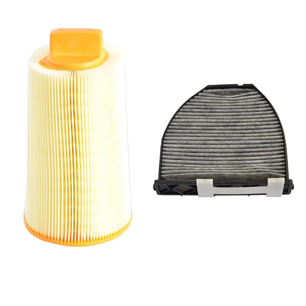 Filtr Powietrza Kabinowego dla Mercedes Benz C180K C200 C200K, 28,4x26x4,4cm 2 szt. Filtr powietrza samochodowego Filtr kabinowy A2710940204/2048300518