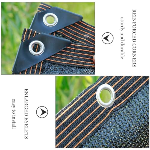 Shade Cloth, 70% Sunblock Shade Netting, Greenhouse Shade Net with Grommets, 2x4/3x3/3x5/4x5/5x6m Shade Sail, Outdoor Plant Protection Cover,Black-7x8m(23 * 26.2ft)