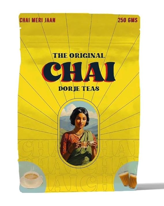 The Original Chai by Dorje Teas | Premium Long Leaves for a creamy, aromatic and thick chai | Kadak Doodh Chai | Garden Fresh CTC Black Tea (250g, Pack of 1) at Rs. 179