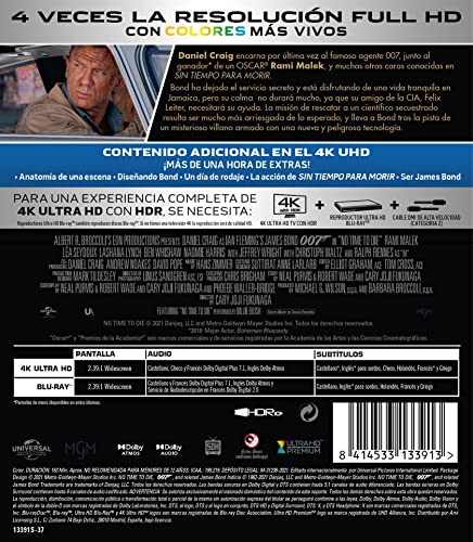 Sin tiempo para morir (4K Ultra-HD + Blu-ray) [Blu-ray]
