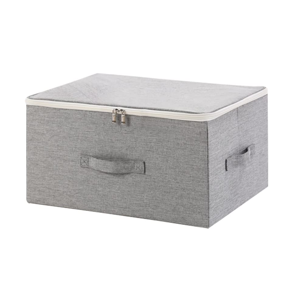 ETRGFTHU Clothes Storage Box Household Quilt Storage Bag Foldable Large Capacity Design Moisture and Dustproof Under-bed Debris Storage(Grey,50cm*40cm*25cm)