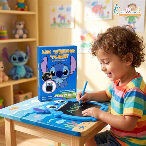 Image of Stitch LCD Writing Magic Tablet 11.5cm, Drawing Pad for Kids, Preschool Early Education Toy, Toddler Travel Game for Boys & Girls, Birthday Gift for 3 4 5 6 7 8 9 Year, Stitch Theme Color