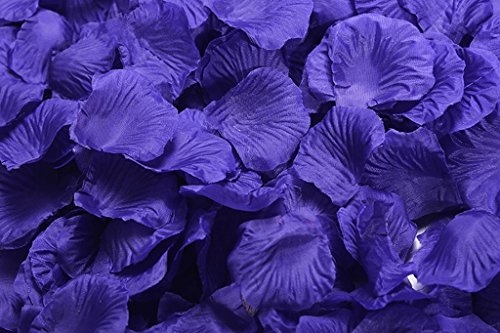 La Tartelette Silk Rose Petals Wedding Flower Decoration (8000 Pcs, Dark Slate Blue)