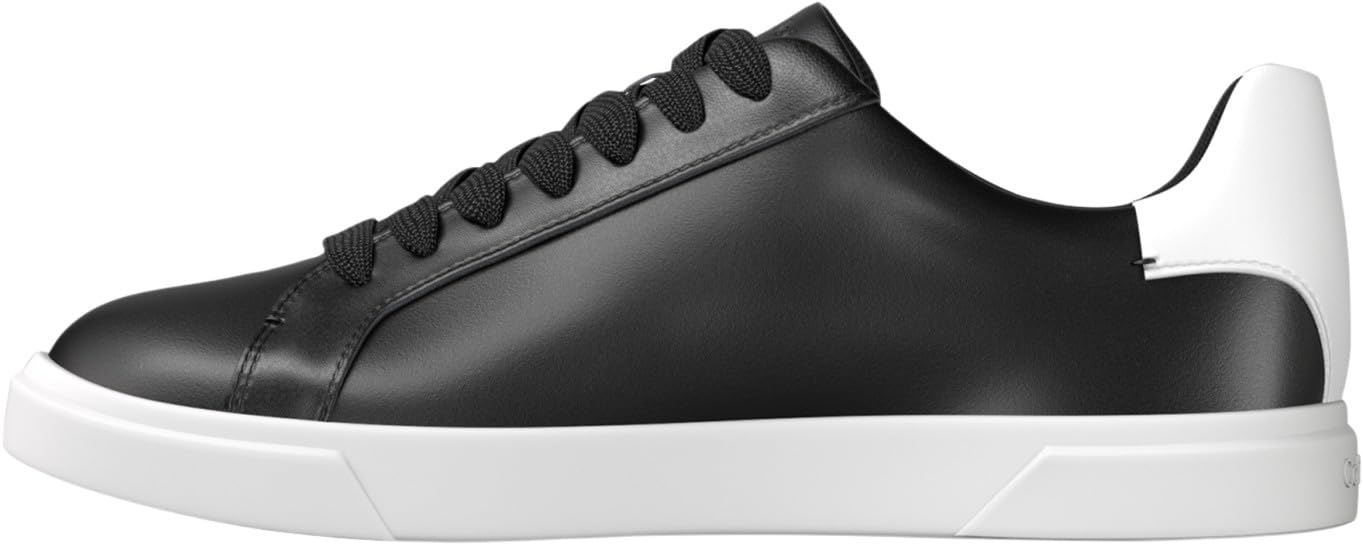 Calvin Klein Women's Low Prof Cupsole LTH HW0HW03295 Low Top, Black (Black/Bright White), 4