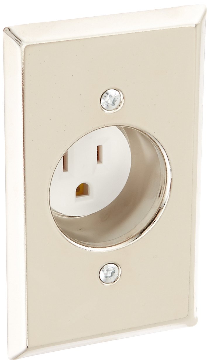 Hubbell HBL5235 Clock Hang Receptacle, 15 amp, 125V, Nema 5-15R