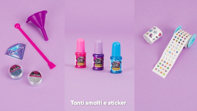 Clementoni Crazy Chic Nail Art Studio - Set Manicure Bambina 6+ Anni - Con Smalti Acqua E Glitter - Foto 4