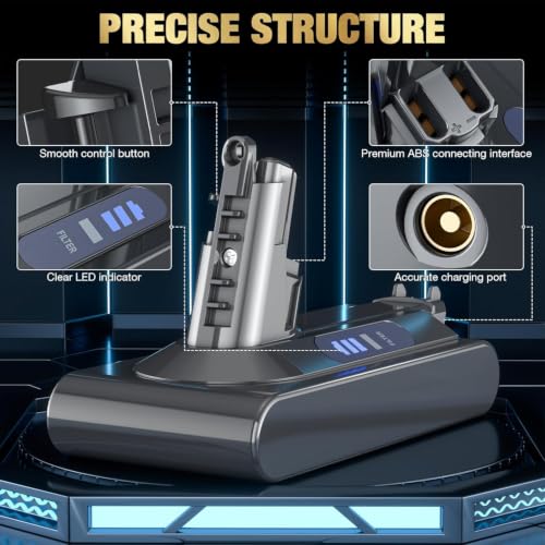 Batería para Dyson V10 Absolute ideal para limpiar casas grandes sin interrupción 5