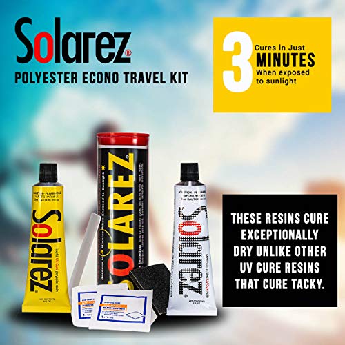 image for SOLAREZ UV Cure Surfboard Ding Repair Econo Travel Kit - Polyester and