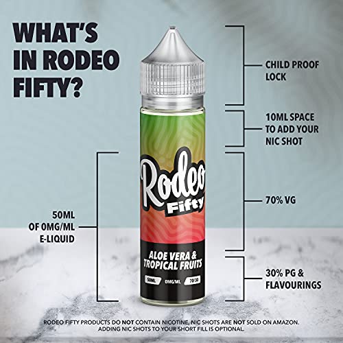 Rodeo-50ml-Aloe-Vera-Tropical-Fruits-Vape-Juice-E-Liquid-for-E-Cigarettes-Shortfill-Bottles-for-E-Cig-All-Day-Vaping-No-Nicotine-0mg-Vape-Liquid-with-Unique-Flavours-Single