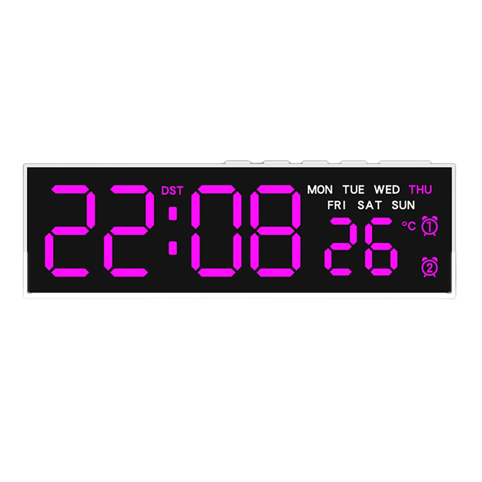 Xjdzineq Alarm Clocks Bedroom Digital Desk Clock for Bedside Nightstand Alarms Clocks with Day of Week Temperature Alarm Clock