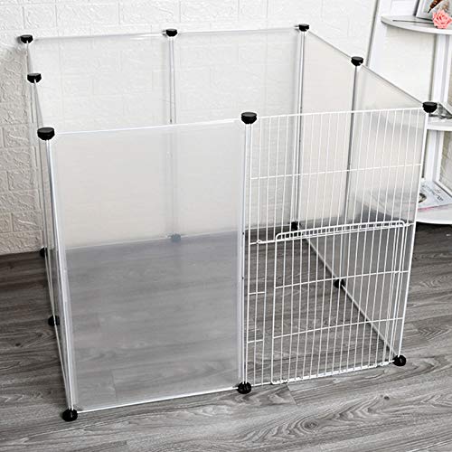 Box per animali domestici, grande recinto portatile per cani con porta a 8 pannelli per cani, gatti, animali domestici, stabile, fai da te, espandibile, facile da installare, uso interno