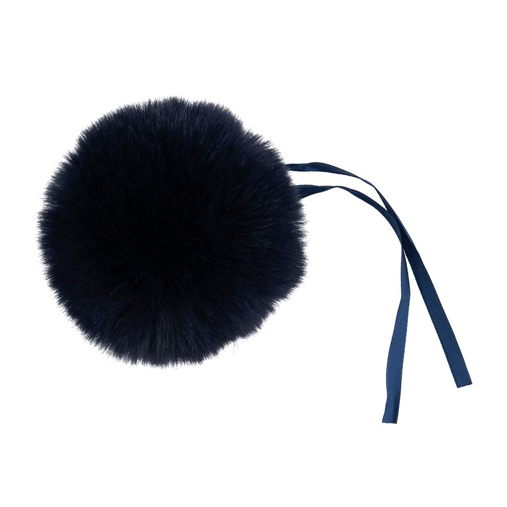 Crafty Capers 11Cm Navy Blue Navy Giant 11Cm Faux Fur Pom Pom For Decorations & Crafts