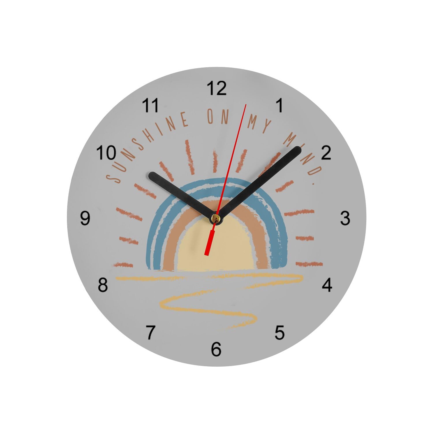 Horloge Verre Soleil 20 cm - Solution Déco Idéale pour Habiller les Petits Espaces