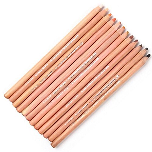 12 Professional Soft Pastel Pencils Wood Skin Tints Pastel Colored Pencils For Drawing School Lapices De Colores Stationery #TOP3