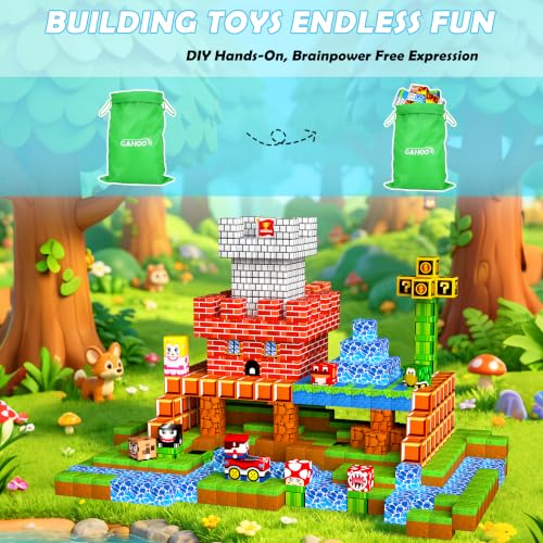 Image of Magnetic Blocks, 220PCS Magnetic Building Blocks Tiles for Kids Aged 3-10