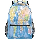 Backpacks Globe World Map School Bag Student...