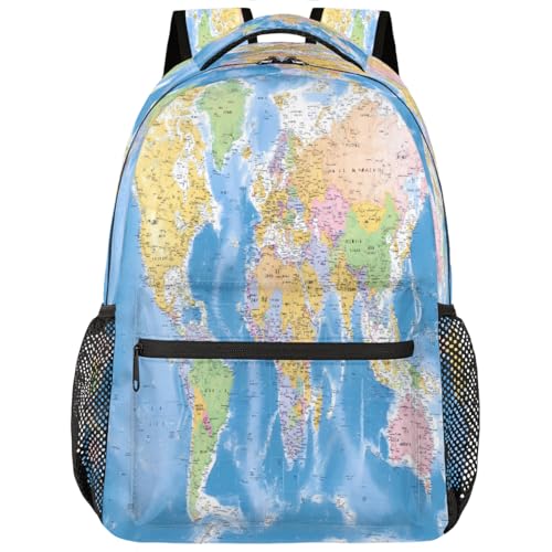 Backpacks Globe World Map School Bag Student...
