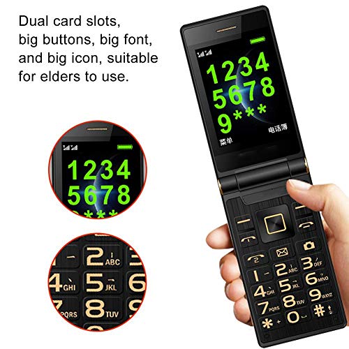 image for Ccylez Mobile Phone for Seniors,2.8in HD Dual Screen Display 2G Quad-B