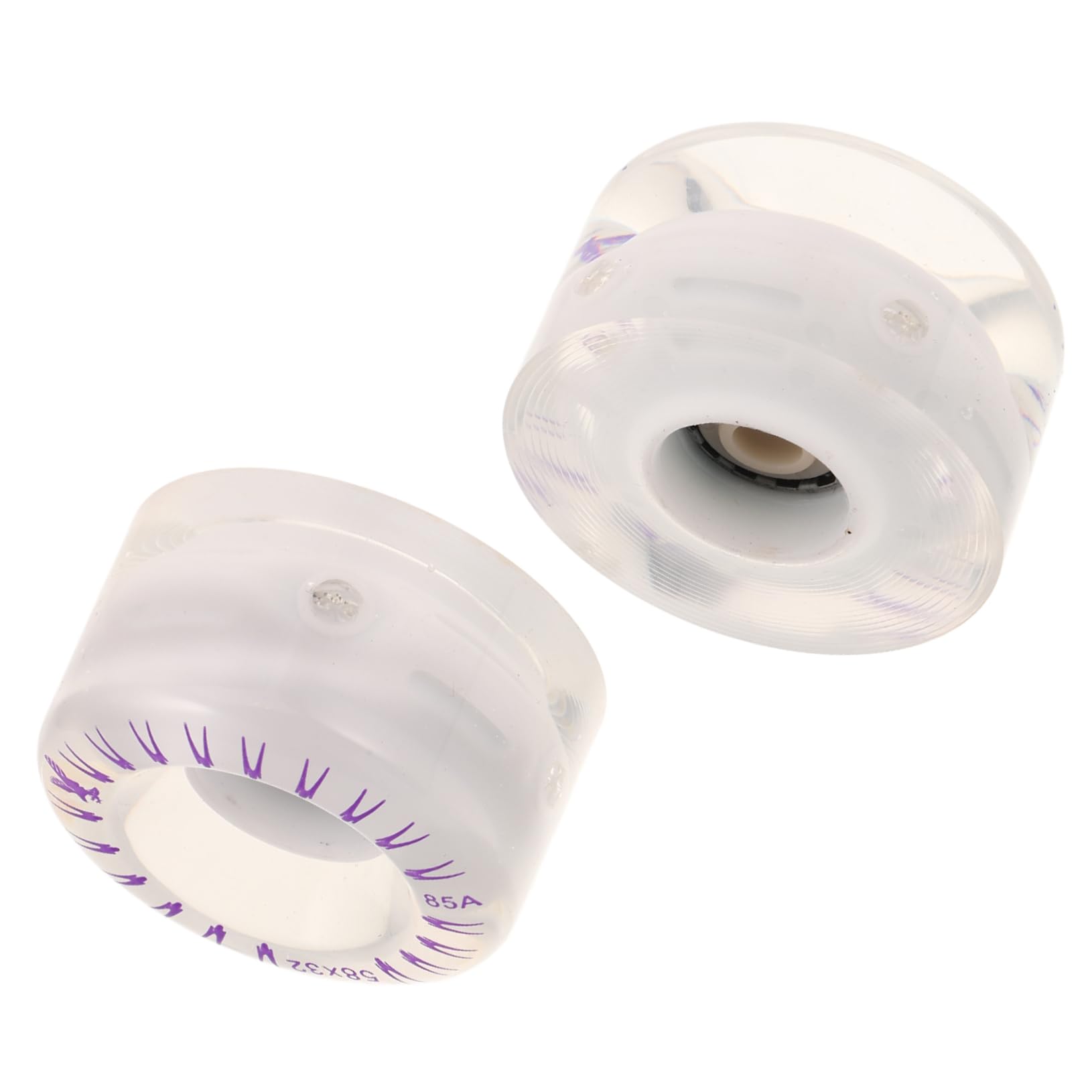 Toddmomy Roller Skate Wheel Set 2pcs Light up Wheels for Quad Skates Indoor Outdoor Use