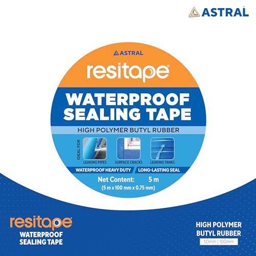 Image of RESITAPE Astral Butyl Waterproof Aluminium Tape | Heavy-Duty & Super Strong | Ideal for Roof Leakage, Cracks & Gap Sealing | High Temperature Resistant | 5M x 100MM