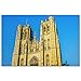 Bélgica Catedral de San Miguel y Santa Gudula Bruselas Puzzle 1000 Piezas para Adultos Familia Rompecabezas Recuerdo Turismo Regalo