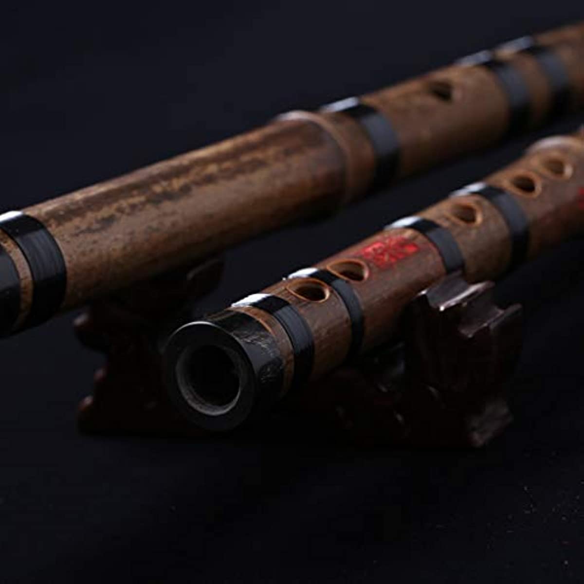 Cina Dizi Strumento Professionale di Gioco di bambù Nero in Chiave C/D/E/F/G, Adatto per Adulti e Bambini, Flauto di bambù di Base Zero e Flauto,G