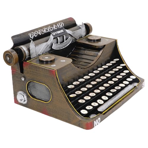 Ghzste Modelo de máquina de escribir vintage, modelo de máquina de escribir antiguo, modelo clásico de máquina de escribir manual, máquina de escribir vintage de hierro, decoración del hogar, color