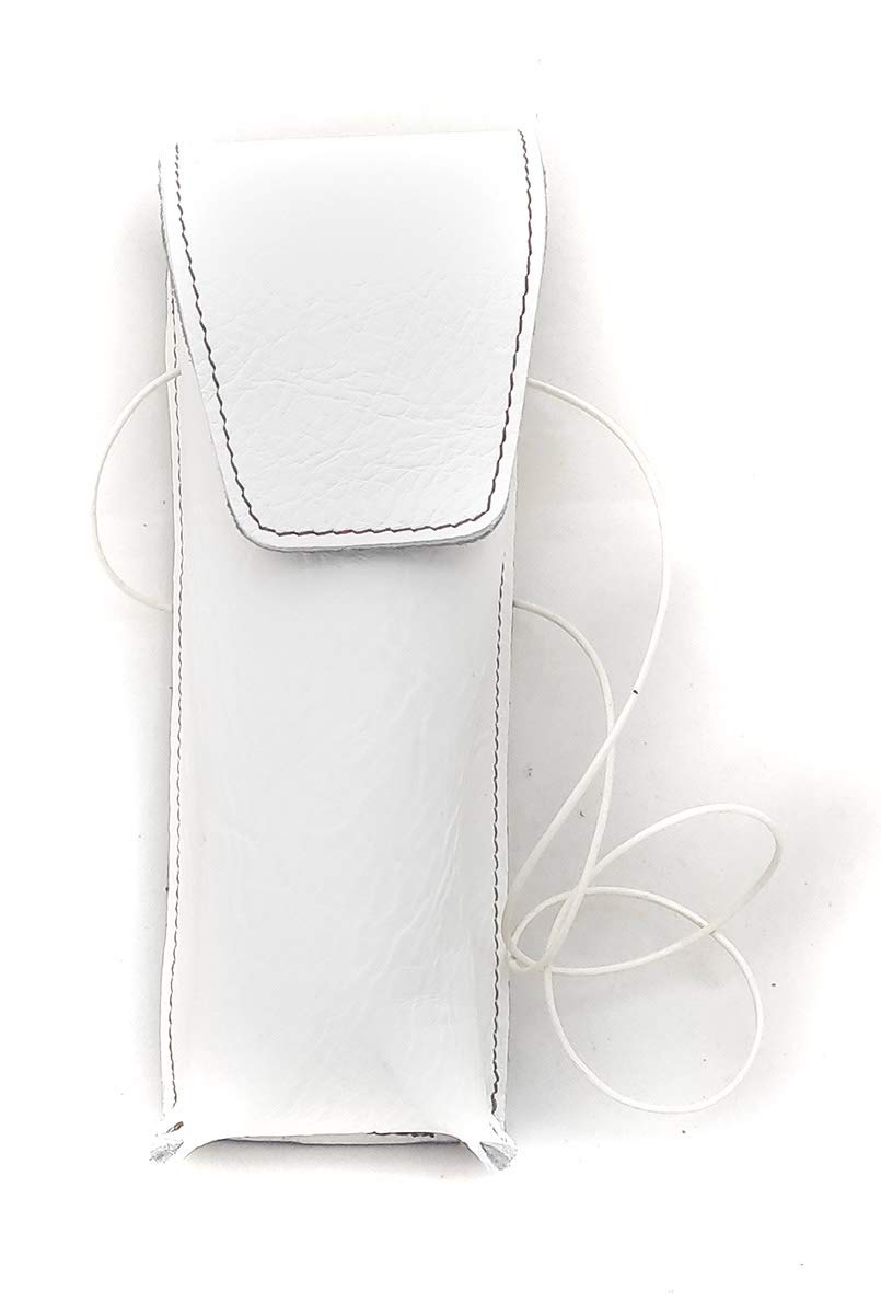 Custodia Per Occhiali In Pelle PU Con Gancio Per Collo | Borsa Portaocchiali Compatta 16x8 Cm | Per Occhiali Da Sole E Vista