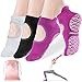 Yoga Socken für Frauen Rutschfeste Socken mit Griffen, 3er Pack Anti-Rutsch für Pilates, Barre, Ballett, Tanz, Barfuß Workout Fitness Hospital Socken