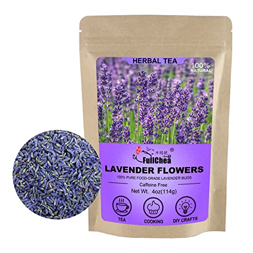 FullChea - Natural Dried Lavender Flowers - 4oz/114g - Premium Fo...