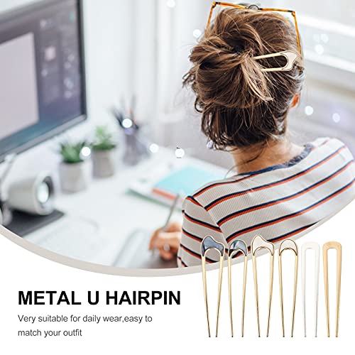 6 Unidades Grampo De Cabelo Em Forma De u De Metal Enfeites De Cabeça Para Casamento Garfo De Cabelo
