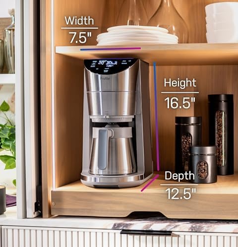 GE Profile Smart Grind & Brew Coffee Maker w/Podless Single Serve, 90oz Water Reservoir, 10 Cup Thermal Carafe, Voice Control, Adjustable Burr Grinder, SCA Certified, Barista-Quality, Stainless Steel - Thumbnail 5