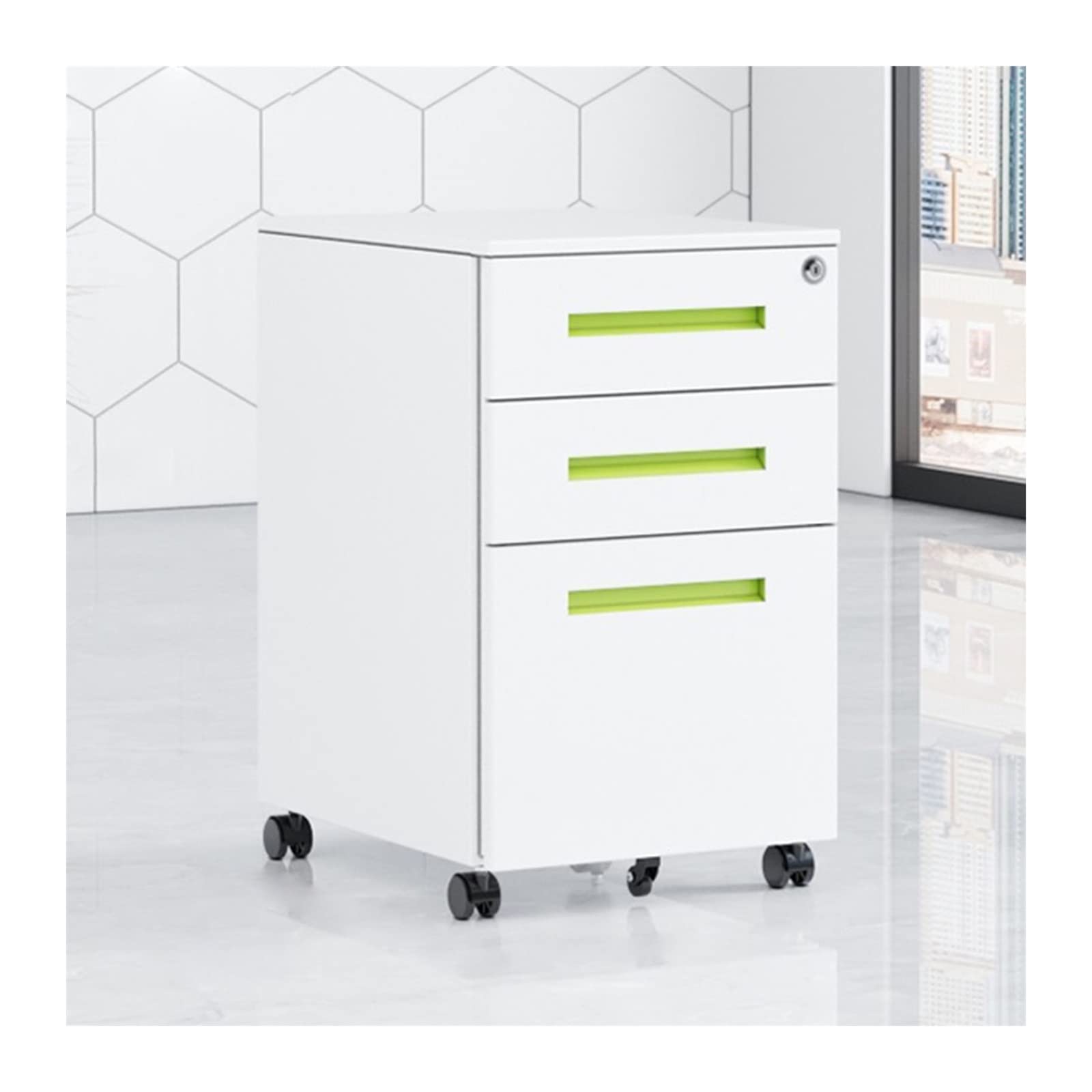 Aioneer G File Cabinet Office Floor-To-Ceilin File Cabinet Movable Cabinet 3-Drawer Steel Mobile Push Cabinet Locker Low Cabinet Table Under Cabinet Filin Cabinet