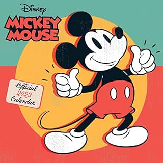 Danilo Promotions Limited Disney Mickey Mouse Calendar 2023 Official Square Wall Calendar Gift Present with Free Organising Stickers