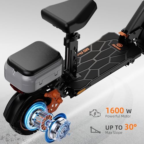 M5 Pro Electric Scooter, 1600W Brushless Motor, Range