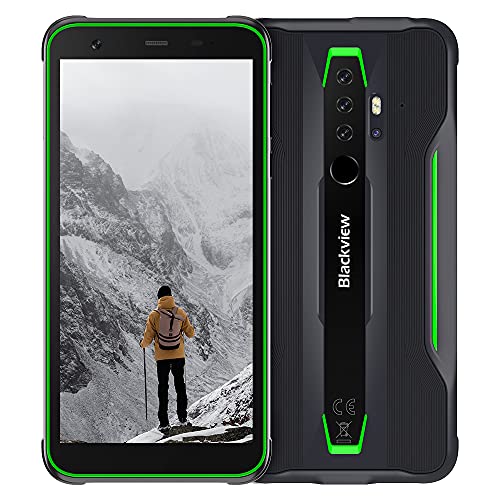 40% Off Discount Blackview BV6300 Rugged Phone, Android 10 Outdoor Smartphone 4G Dual SIM IP68 Shockproof Waterproof Phone, 5.7’’ MTkA25 Processore Octa-Core 3GB + 32GB, 4380mAh, 13MP Quad Rear HDR, NFC/OTG-Green