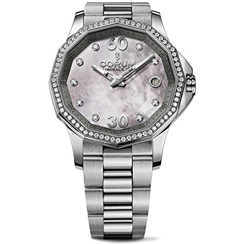 Corum Admiral's Cup Legend 082.101.47/V200 PK11 38mm Diamonds Automatic Silver Steel Bracelet & Case Anti-Reflective Sapphire Women's Watch