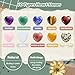 CrystalTears 40pcs Crystals Heart Stones Bulk with Gifts Cards Pocket Hug Token Gifts Natural Love Heart Shape Healing Crystal Gemstones Inspirational Gifts for Women Friends Families Valentine’s Day