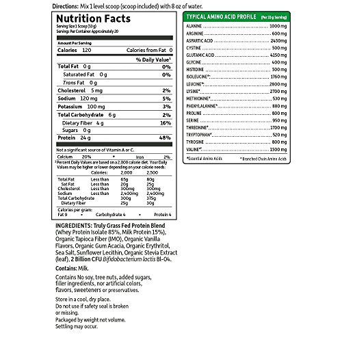 Garden of Life Sport Certified Grass Fed Clean Whey Protein Isolate, Vanilla, 22.57 Oz - Image 7