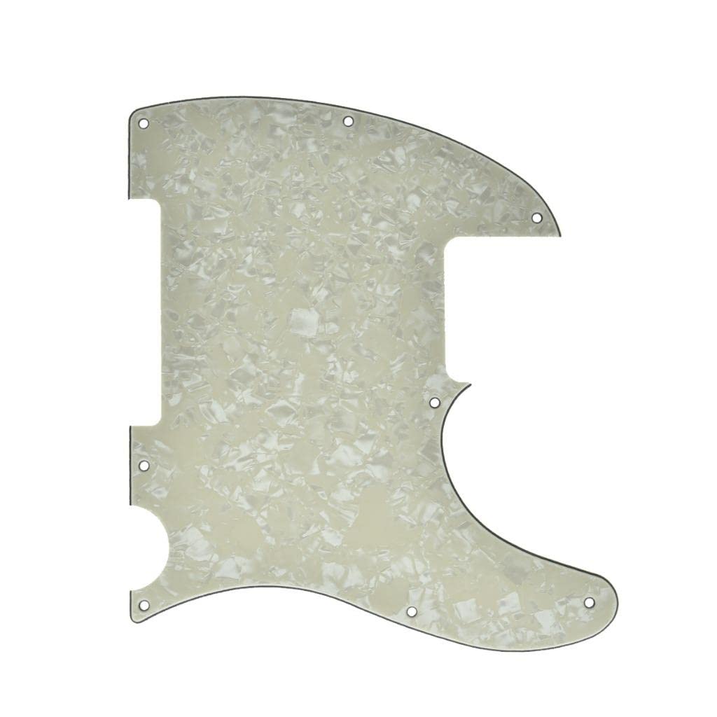 KAISH 8 Hole Tele Blank Guitar Pickguard Tele Pick Guard Scratch Plate for Telecaster Esquire Aged Pearl - Image 3