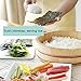 WSHA Japanese Wooden Hangiri Sushi Rice Mixing Bowl Tub Sushi Oke Copper Bands for Sushi Restaurant Kitchen, 72cm/28.3in