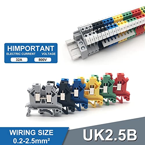 Bloque de terminales UK 2,5 para cable 2,5mm en tiras de conector eléctrico 3