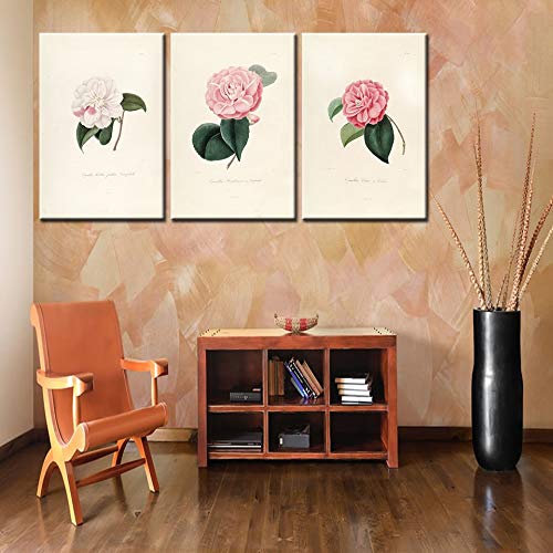 Impression affiche camélia fleur art décoratif mural moderne