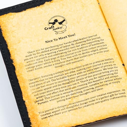 Image of CRAFT JUNKY Vintage Leather Journal Diary for Women and Men Travel Diary Notebook for Writing Deckle Edge Paper (WOLF, A5 17.78 X 12. 7 CM (A5))